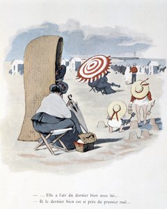 Scena na plaży w „Etoile de mer”. A. Guillaume. Wydania Simonis Empis, Paryż