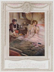Belle Epoque Paris, Modna pani budząca się (kolor lito) autorstwa Albert Guillaume