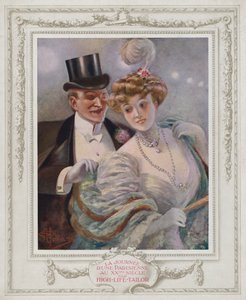 Belle Epoque Paris, Modna dama ze swoim wielbicielem (kolor lito)