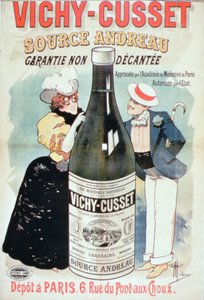 Plakat reklamujący wodę mineralną Vichy-Cusset, Paryż (kolor lito) autorstwa Albert Guillaume
