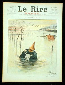 „The King Drinks”, okładka „Le Rire Rouge”, 9 stycznia 1915 (kolor lito) autorstwa Albert Guillaume