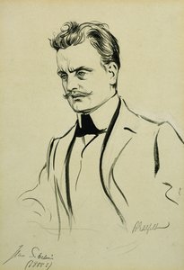 Portret kompozytora Jeana Sibeliusa, mały półtora, autorstwa Albert Gustaf Aristides Edelfelt