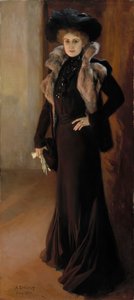 Portret śpiewaczki operowej Aino Actté 1876-1944, 1901. autorstwa Albert Gustaf Aristides Edelfelt