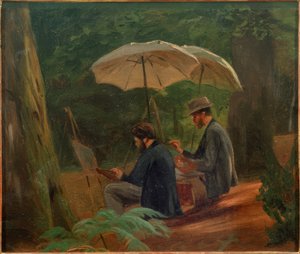 Dwóch artystów przy pracy autorstwa Albert Hendschel