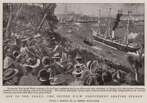 Wyruszył na front, Drugi kontyngent NSW opuszcza Sydney autorstwa Albert Henry Fullwood