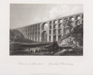 Wiadukt nad Golzschthal, Saksonia, ok. 1840 r.