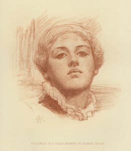 Fac-porównanie rysunku kredą (grawerunek) autorstwa Albert Joseph (after) Moore