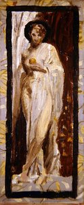 Draped Akt / Studium, ok. 1867 (olej na panelu) autorstwa Albert Joseph Moore