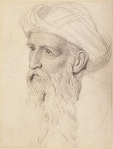 Studium dla Głowy Eliasza, 1860-61 autorstwa Albert Joseph Moore