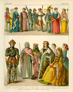 Kostiumy angielskie 1400-1450 autorstwa Albert Kretschmer