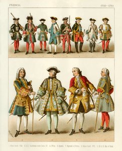 Kostiumy francuskie 1700-1750 autorstwa Albert Kretschmer