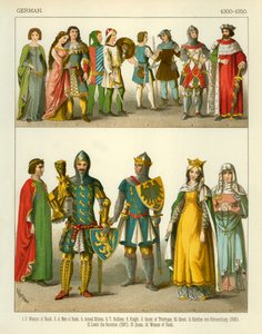 Niemiecki kostium 1300-1350 autorstwa Albert Kretschmer