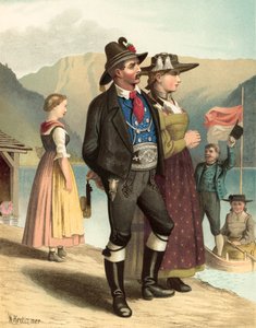 Strój niemiecki, Tyrol, Achenkirch autorstwa Albert Kretschmer
