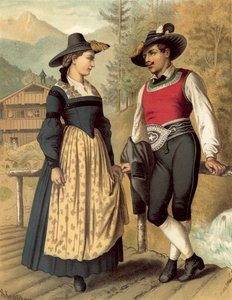Strój niemiecki, Tyrol Billerthal autorstwa Albert Kretschmer
