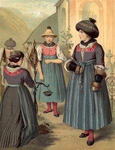Strój niemiecki, Tyrol, Passeyer autorstwa Albert Kretschmer