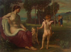 Kupidyn i Psyche autorstwa Albert Lang