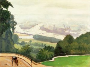 Albert Marquet / Port Rouen”, olej na płótnie autorstwa Albert Marquet