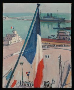 Alger, flagi (olej na desce artysty) autorstwa Albert Marquet