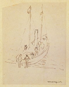 Łódź (ołówek na papierze) autorstwa Albert Marquet