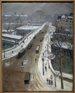 Most Neuf w Paryżu pod śniegiem 1938 (olej na płótnie) autorstwa Albert Marquet