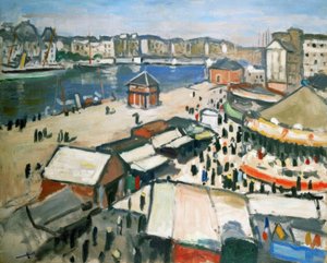 Fete foraine (Wesołe miasteczko). olej na płótnie autorstwa Albert Marquet