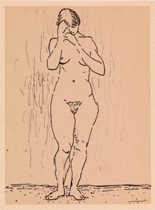 Stojąca naga kobieta (ołówek na papierze) autorstwa Albert Marquet