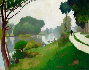 Marna w Varenne-Saint-Hilaire autorstwa Albert Marquet