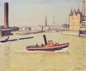 Port w Hamburgu autorstwa Albert Marquet