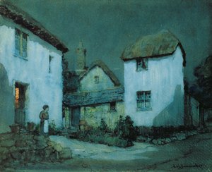Ulica oświetlona księżycem, Heavitree, Exeter