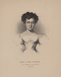 Panna Clara Fisher, lito autorstwa C.G. Dzieci, 1830