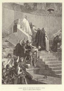Sciarra Colonna i Guillaume de Nogaret w Anagni. Sciarra Colonna i Guillaume de Nogaret w konfrontacji z papieżem Bonifacem VIII w Anagni we Włoszech