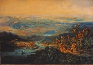 Kanał Sueski w listopadzie 1864 r. (olej na płótnie)