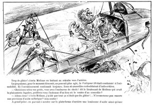 Przewidywanie: Atak Voltigeura 39 - w „Wojnie w XX wieku” A. Robidy, wyd. Georges Decaux autorstwa Albert Robida