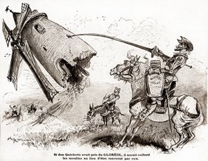 Don Kichot do reklamy fortyfikacji Globeol, około 1916 (ilustracja)