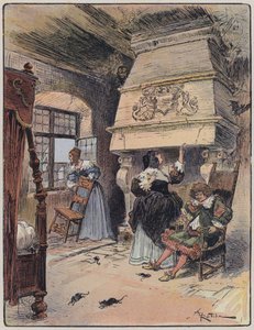 Ilustracja do Le Capitaine Bellormeau autorstwa i zilustrowana przez A Robidę (kolor lito) autorstwa Albert Robida