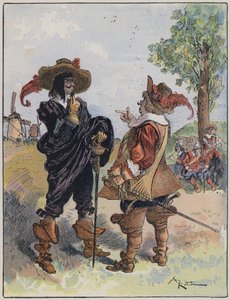 Ilustracja do Le Capitaine Bellormeau autorstwa i zilustrowana przez A Robida autorstwa Albert Robida