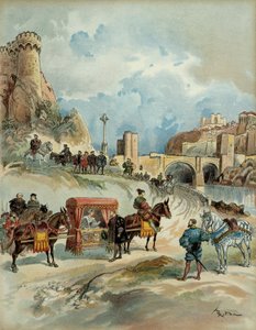 Marguerite z Angouleme (lub Nawarry, czasami z Alencon autorstwa Albert Robida