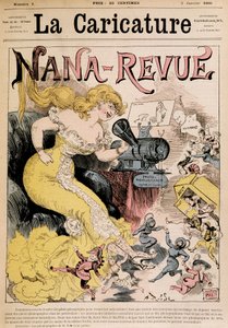 Nana-Revue: kreskówka o Zoli i jej pracy „”Nana”” Robidy – w „”La Caricature”” z dnia 03.01.2018 autorstwa Albert Robida