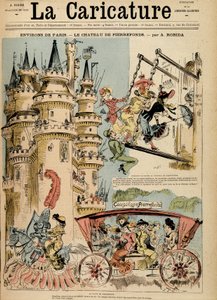 Droga do zamku Pierrefonds w Oise (60). autorstwa Albert Robida