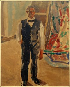 Autoportret w rękawach koszuli autorstwa Albert Weisgerber