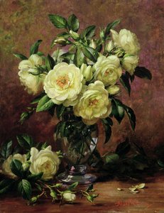 Białe róże, prezent od serca autorstwa Albert Williams