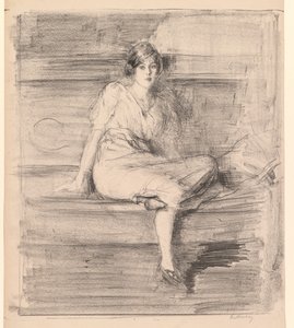 Bez tytułu (młoda dama siedząca) autorstwa Albert de Belleroche