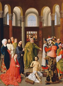 Wskrzeszenie Łazarza, ok. 1455 autorstwa Albert van Ouwater