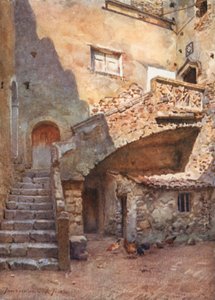 Dziedziniec Palazzo Corvaia, Taormina autorstwa Alberto Pisa