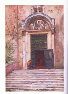 Wejście do Ara Coeli, z Forum, z Rzymu opublikowane przez A & C Black Ltd, 1925 autorstwa Alberto Pisa