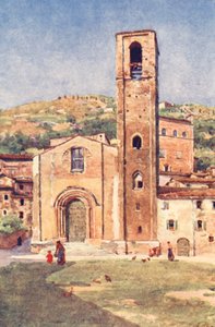 Święty Jan Chrzciciel, Gubbio (kolorowa litografia) autorstwa Alberto Pisa