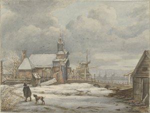 Widok na Haarlemmerpoort w Amsterdamie