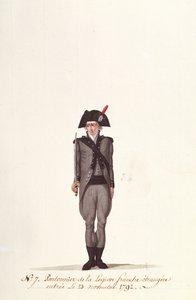 Pontoneer francuskiej Legii Cudzoziemskiej, z Coppetiers, 23 listopada 1792 r. autorstwa Albertus Gregorius