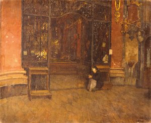 Wnętrze Johanneskirche w Monachium autorstwa Albin Egger Lienz