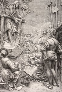 Św. Jan Chrzciciel nauczający na pustyni (rycina) autorstwa Albrecht (after) Durer or Duerer